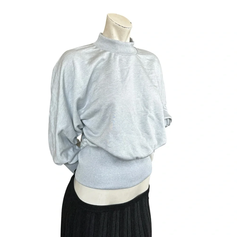 Opening Ceremony Icy Grey Mockneck Pullover Dolman Sleeve Sweater Top Size Small - Picture 4 of 12